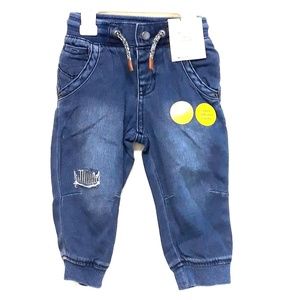 Blue Jean Jogger Pants For Baby